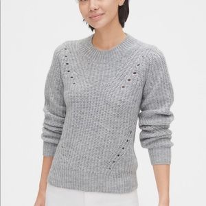 Gap brushed wool blend crew neck sweater